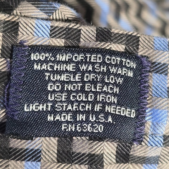 Burberry London Men Zig Zag Print Shirt Size XL USA Made Office‎ Classic Luxury - Picture 6 of 12